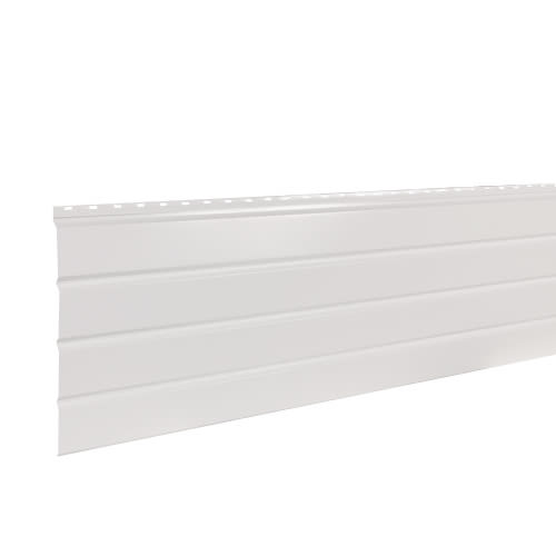 White Heavy Gauge Aluminum Plain Soffit 16 in x 12 ft