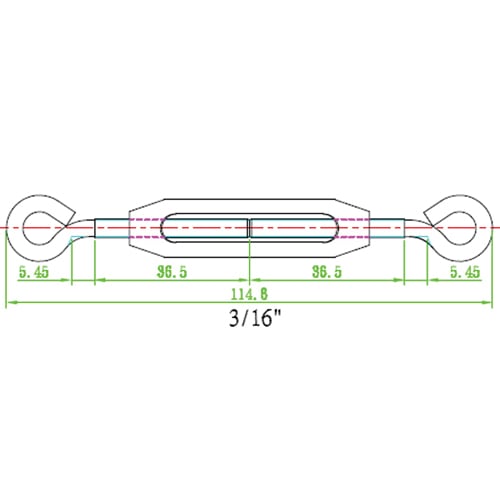 Tendeur à vis 5 1/2 po