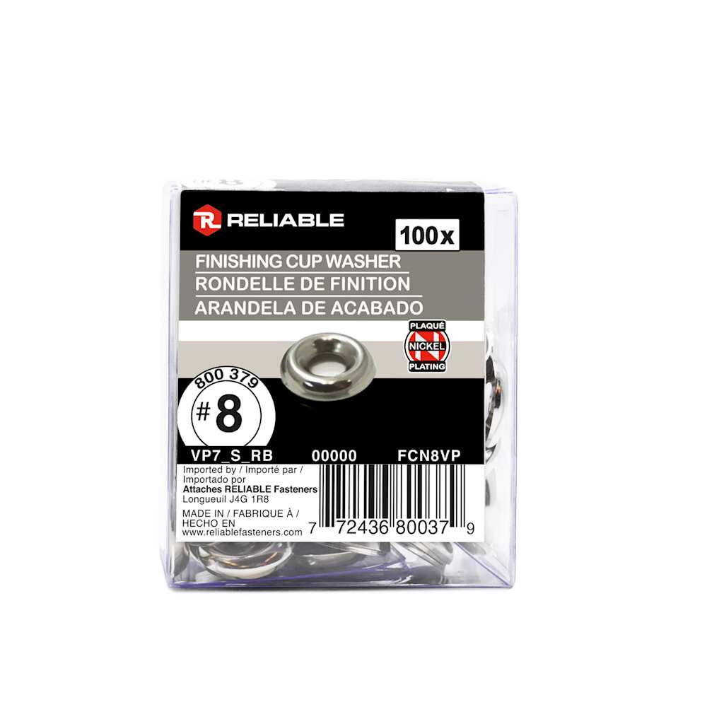 Rondelles de finition n° 8 Pqt/100