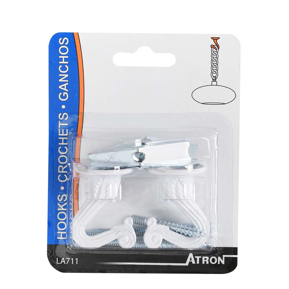 Crochets de suspension blanc Pqt/2