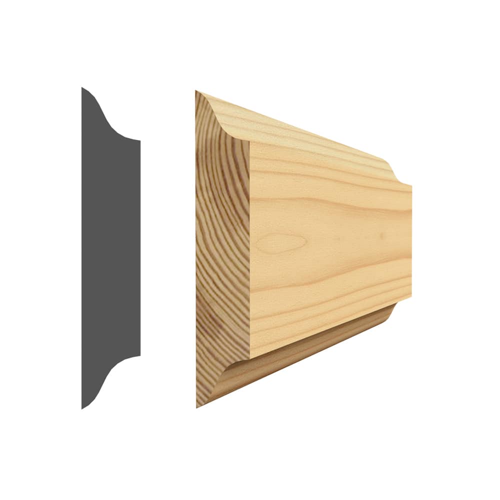 Couvre-joint en pin clair jointé 5/16 po x 1 5/8 po x 8 pi