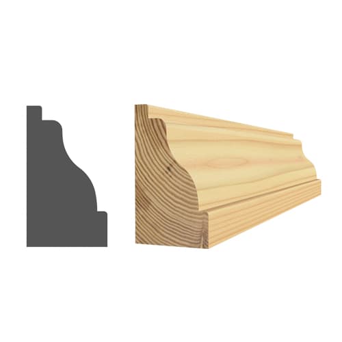 Clear Jointed Pine Panel Moulding 1/2  in. x 7/8 in. x 8 ft.