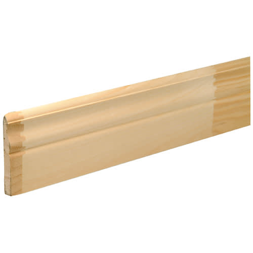 Plinthe coloniale en pin clair jointé 7/16 po x 3 1/2 po x 8 pi
