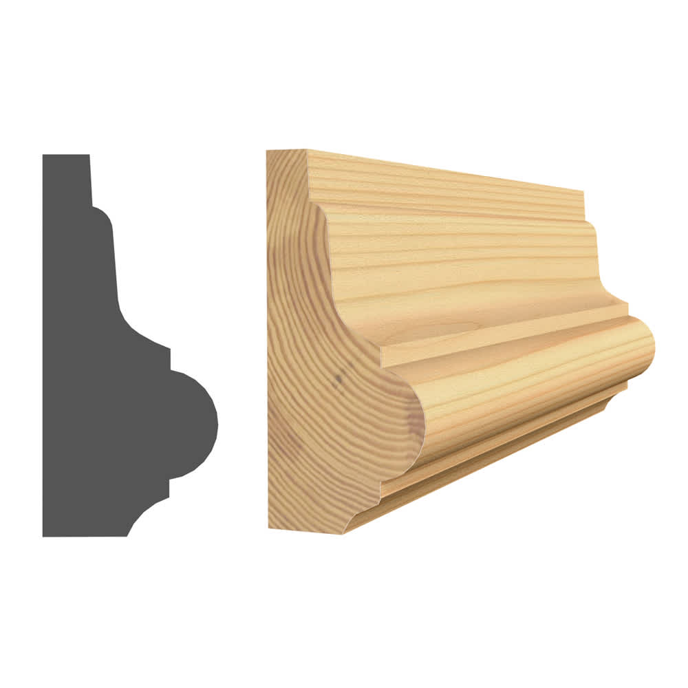 Solid Clear Pine Chair Rail 3/4 in. x 1 5/8 in. x 8 ft.