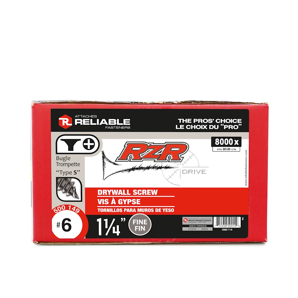 1&nbsp;1/4 in. n° 6 Drywall Screws Pkg/8000