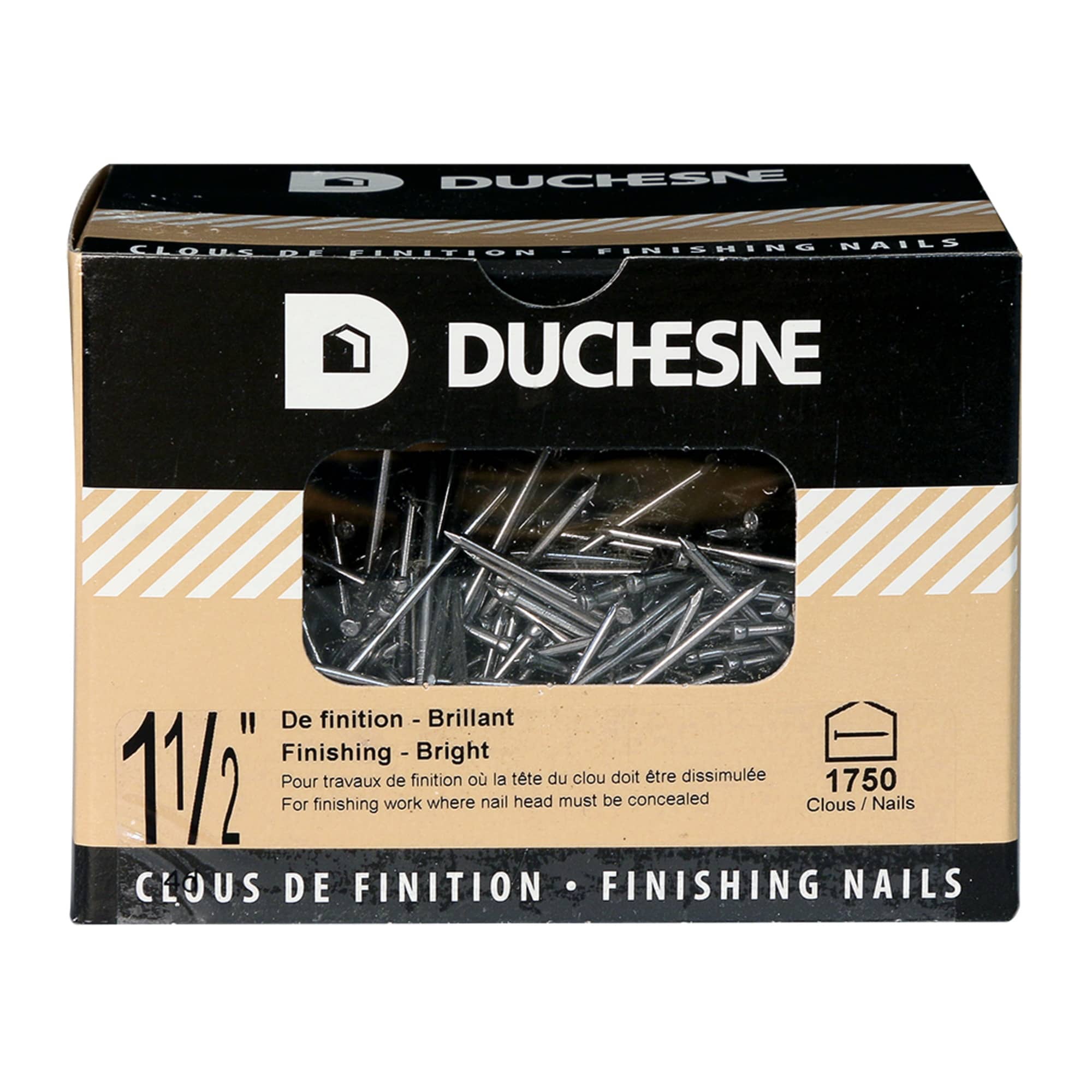 Clous à finir brillants 1&nbsp;1/2&nbsp;po Pqt/1 750