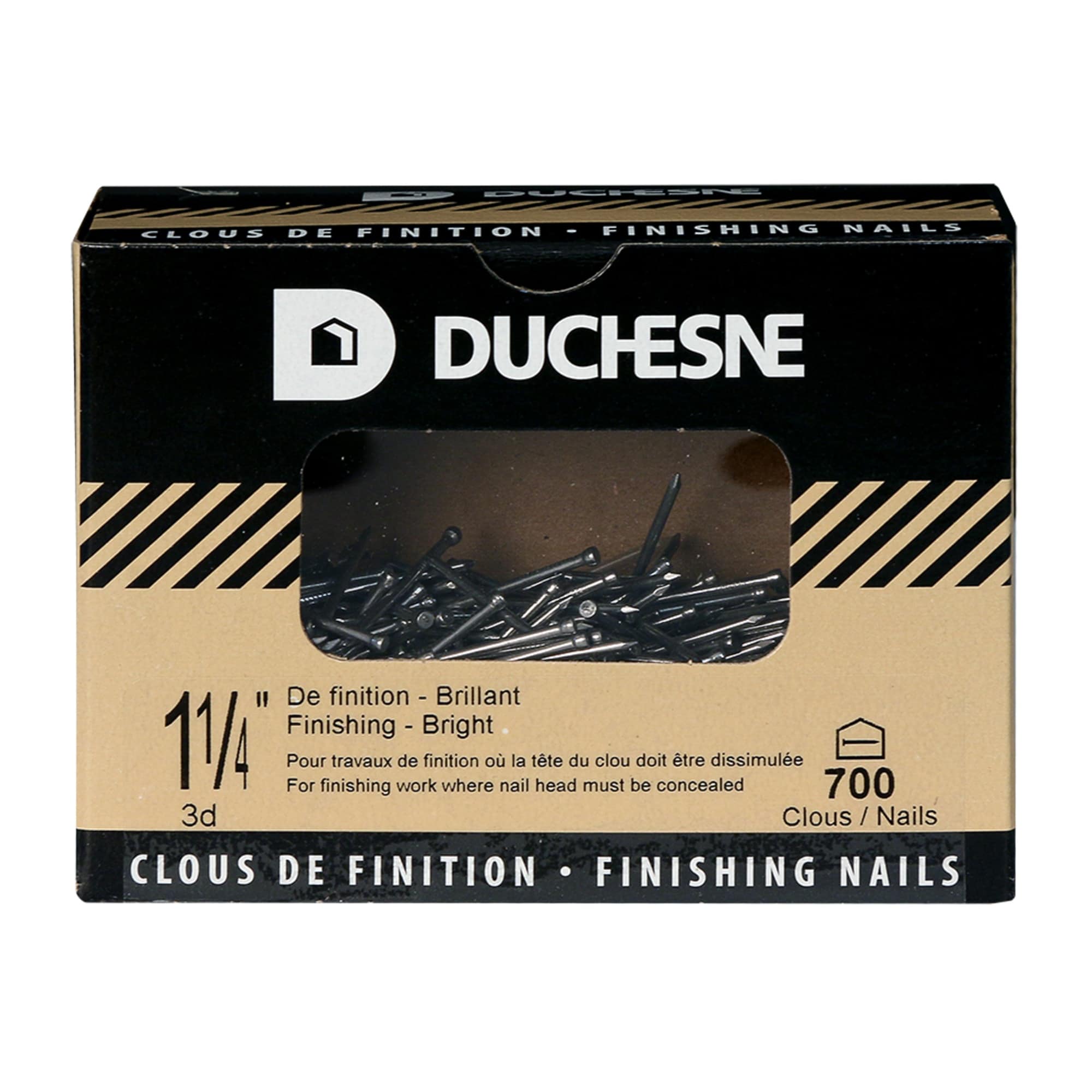 Clous à finir brillants 1&nbsp;1/4 po pqt/700