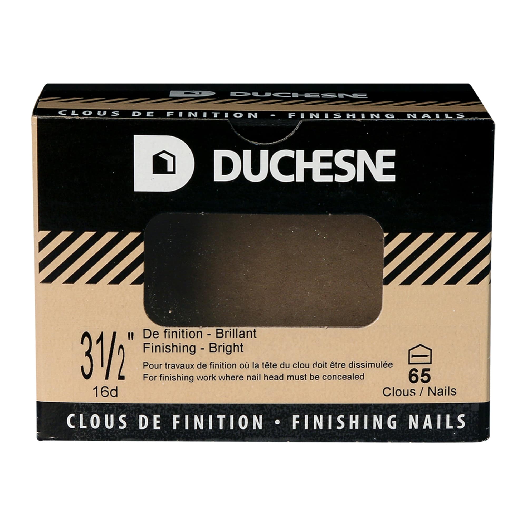 Clous à finir brillants 3&nbsp;1/2&nbsp;po Pqt/65