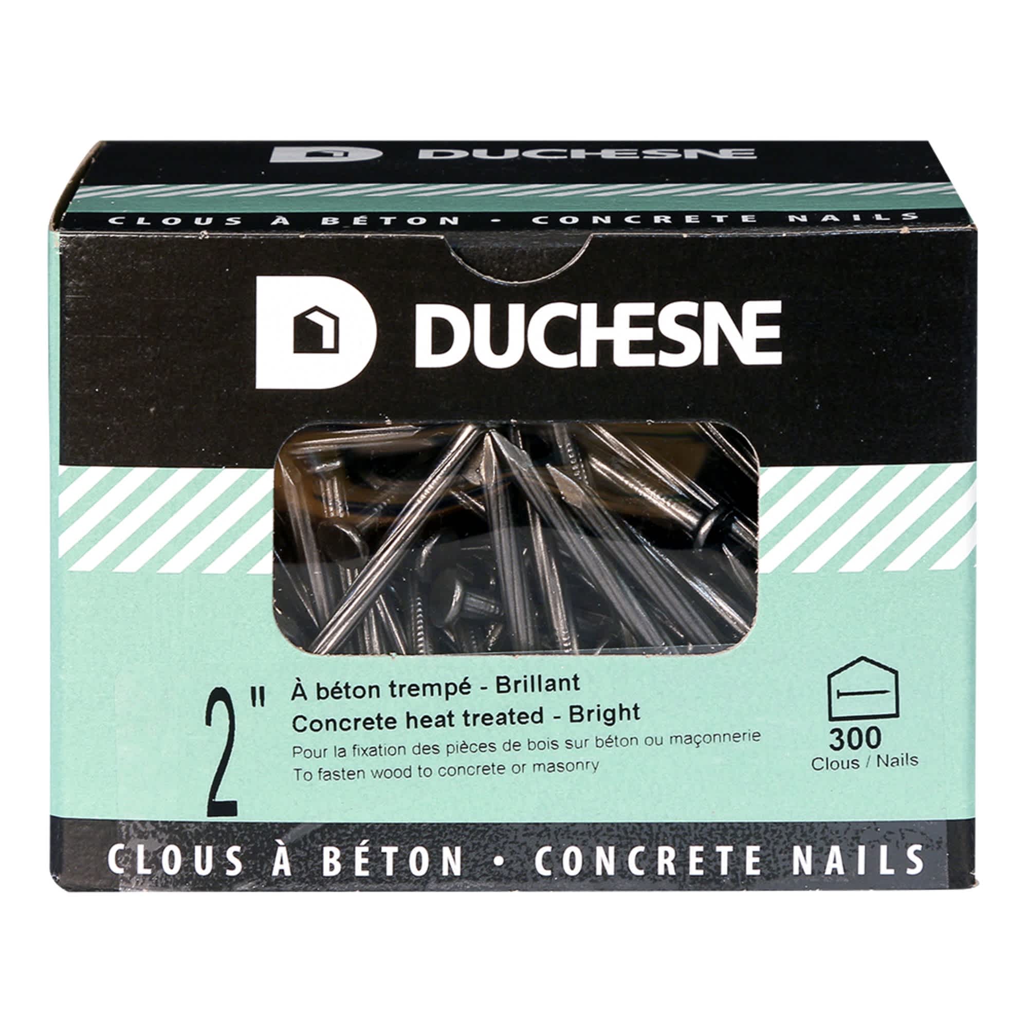 Clous à béton vrillés 2&nbsp;po Pqt/300