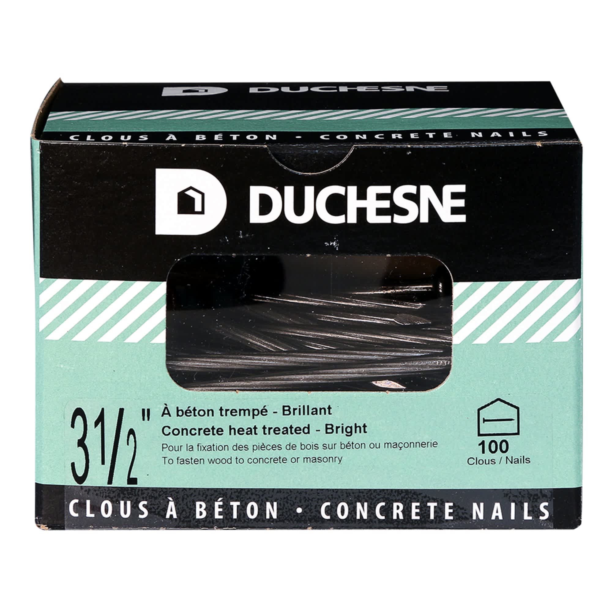 Clous à béton vrillés 3&nbsp;1/2&nbsp;po Pqt/100