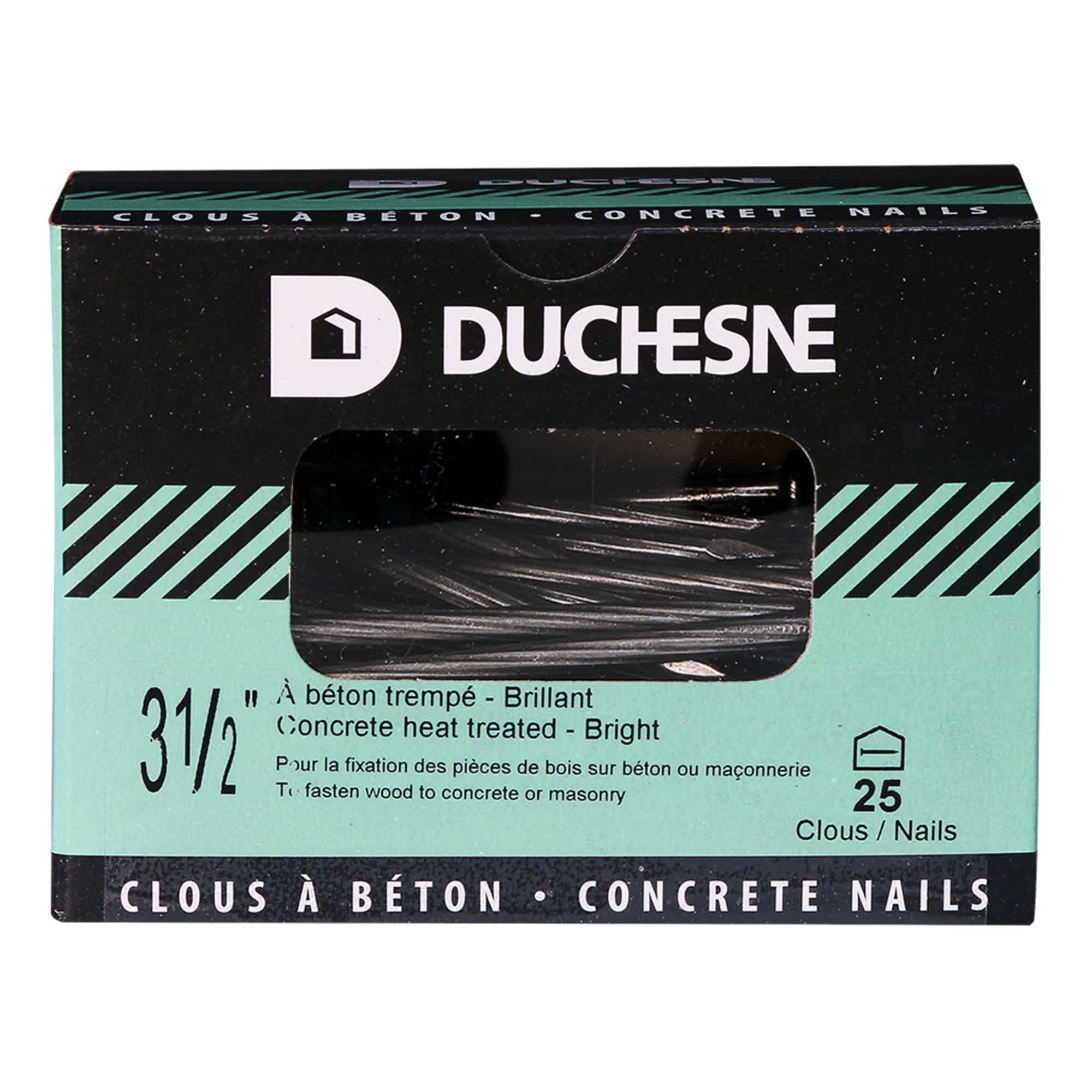 Clous à béton vrillés 3&nbsp;1/2&nbsp;po Pqt/25