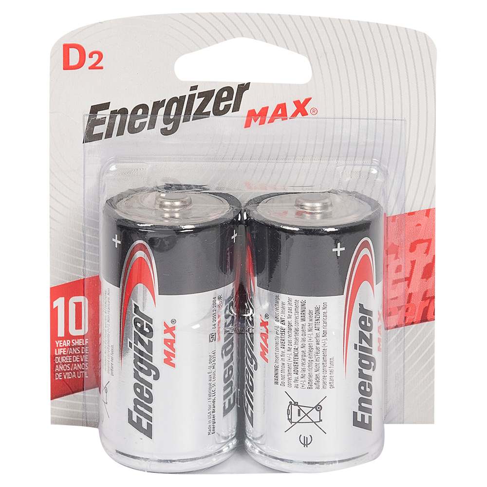 Piles Energizer Max +Power Seal D Pqt/2