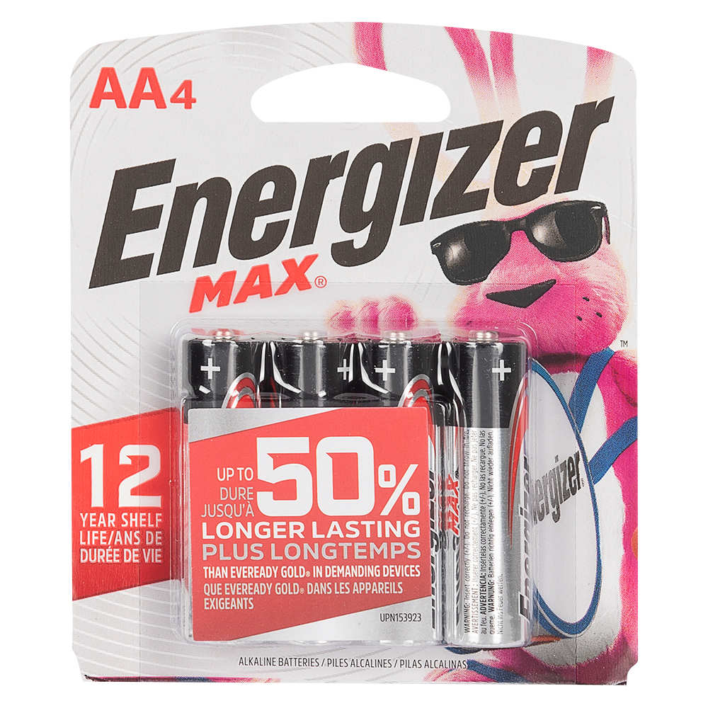 Piles Energizer Max +Power Seal AA Pqt/4