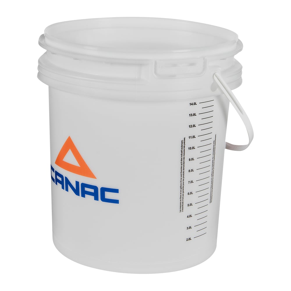 Seau gradué en plastique translucide 14 L