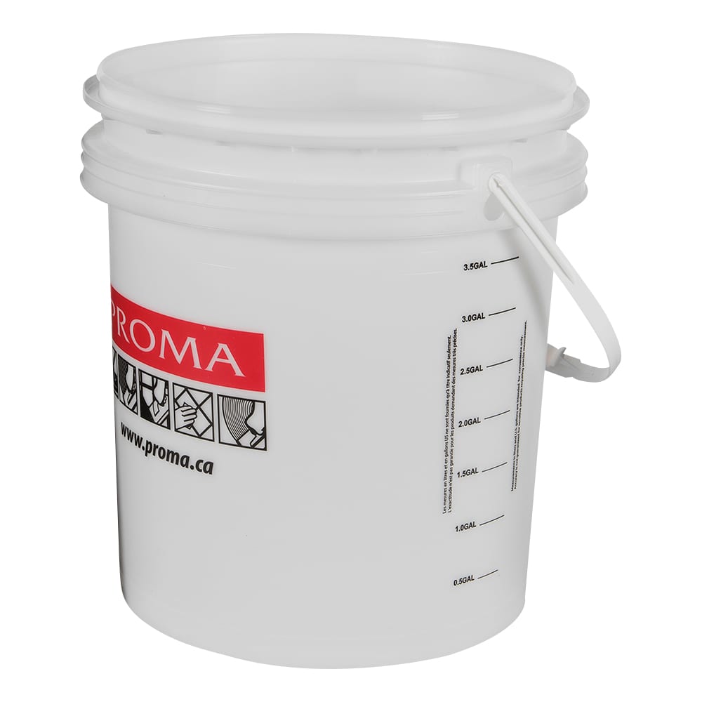 Seau gradué en plastique translucide 14 L