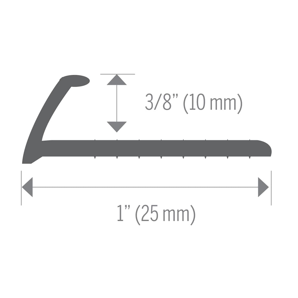 White L-Shaped Ceramic Floor Edging 10 mm x 8 ft.