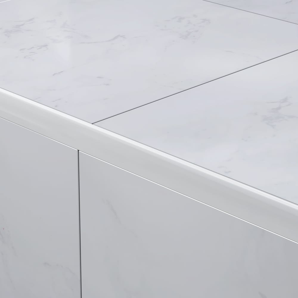 White L-Shaped Ceramic Floor Edging 10 mm x 8 ft.