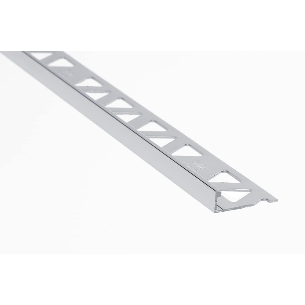 Chrome L-Shaped Ceramic Floor Edging 8&nbsp;mm&nbsp;x&nbsp;8&nbsp;ft