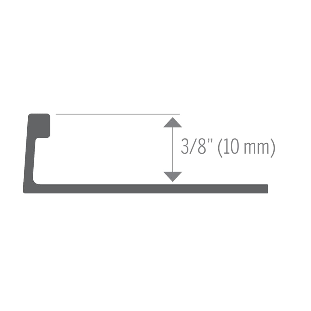 Chrome L-Shaped Ceramic Floor Edging 10 mm x 8 ft.