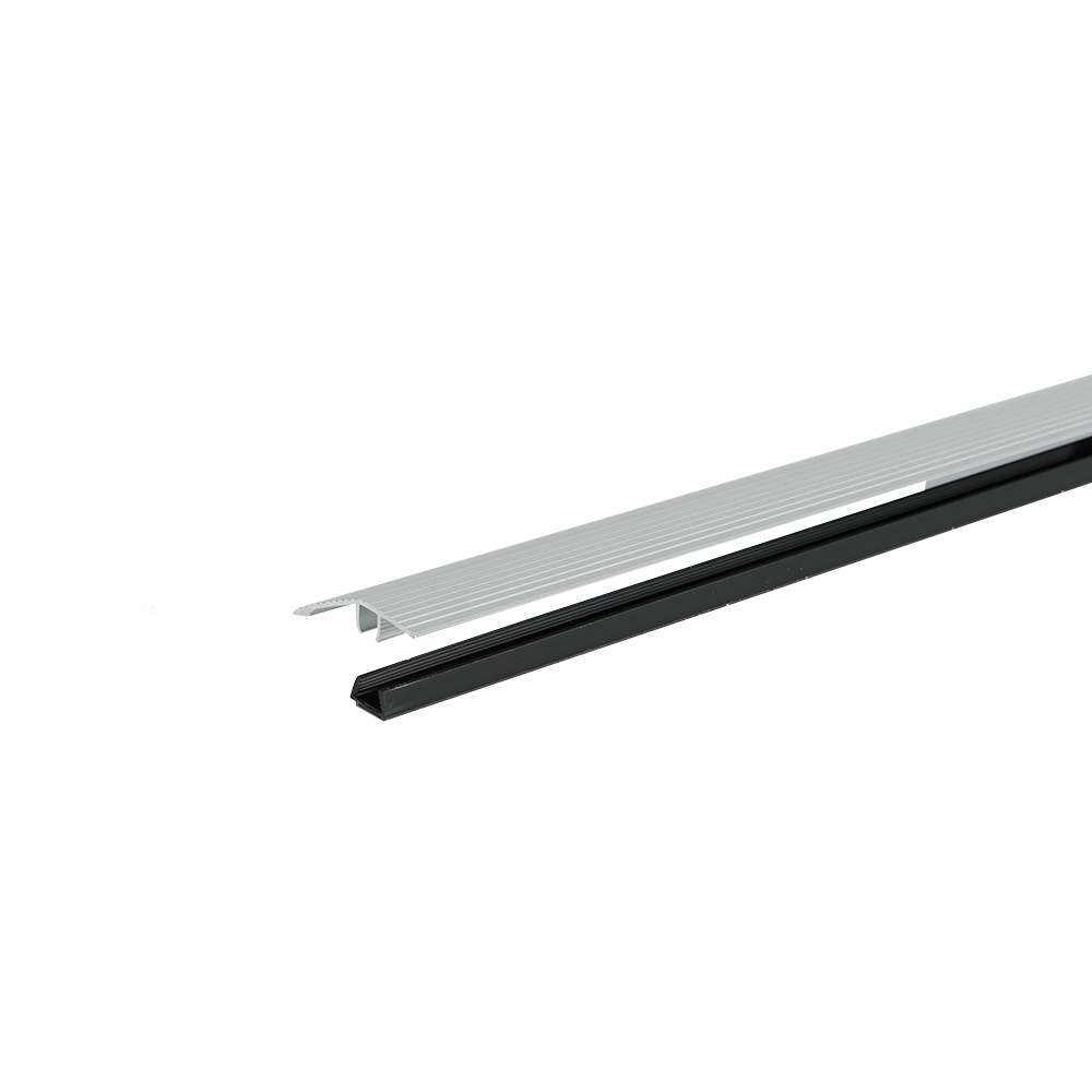 Moulure de réduction à plancher argent satiné 1 13/16 po x 36 po