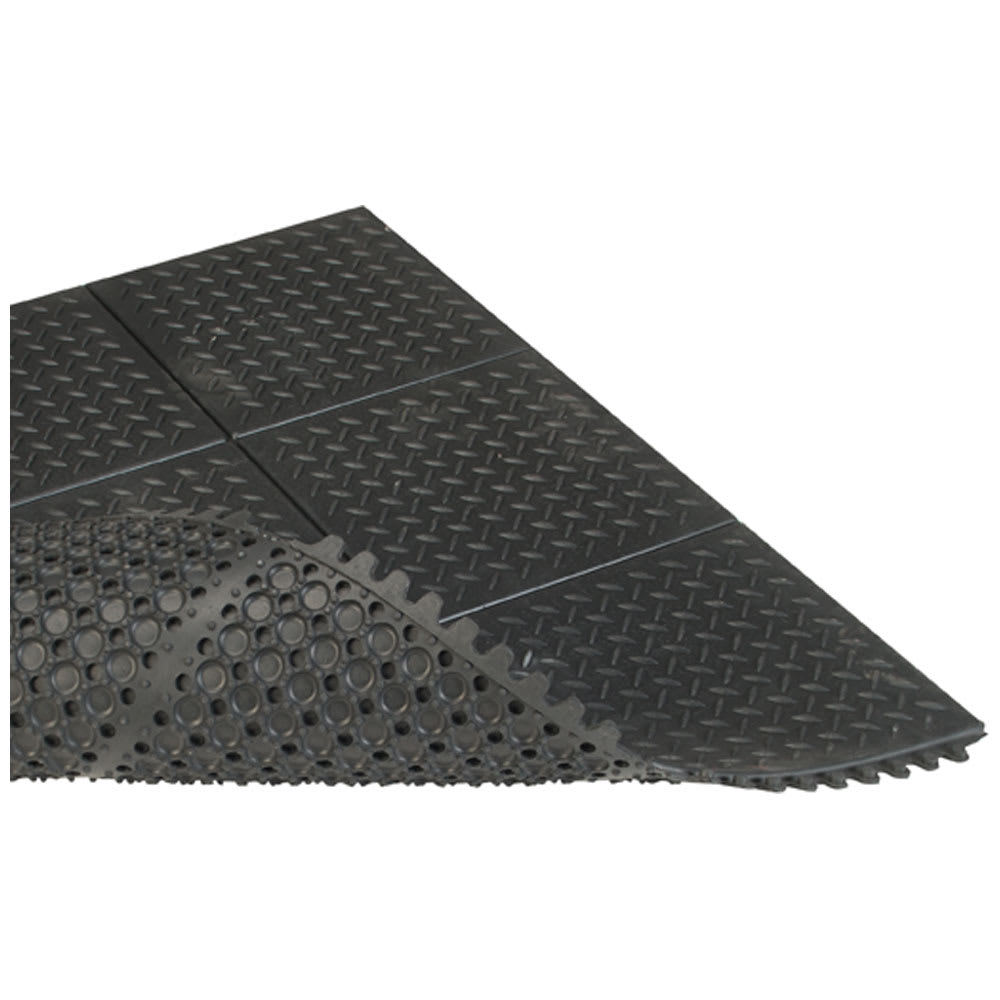 Anti-Fatigue Rubber Black Mat 36 in. x 36 in.