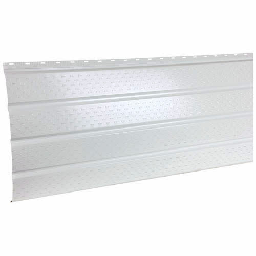White Standard Gauge Aluminum Ventilated Soffit 16 in x 12 ft