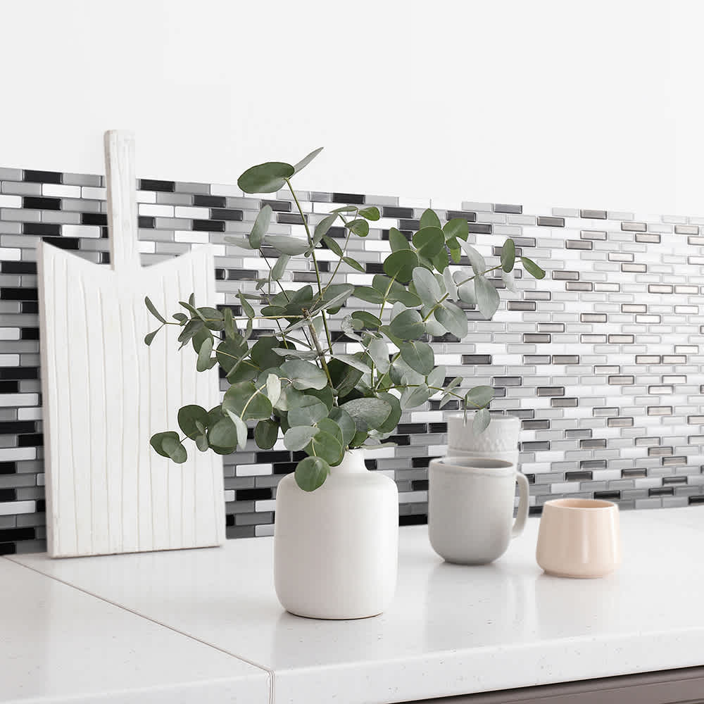 Tuiles adhésives Murano Metallik 9&nbsp;1/8&nbsp;po&nbsp;x&nbsp;10&nbsp;1/4&nbsp;po Pqt/4 SMART TILES