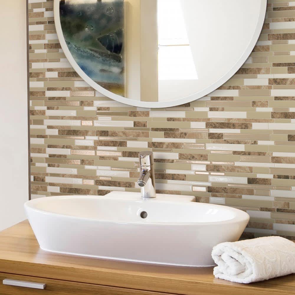 Bordure de mosaïque autoadhésive Ambra 18 po Pqt/4