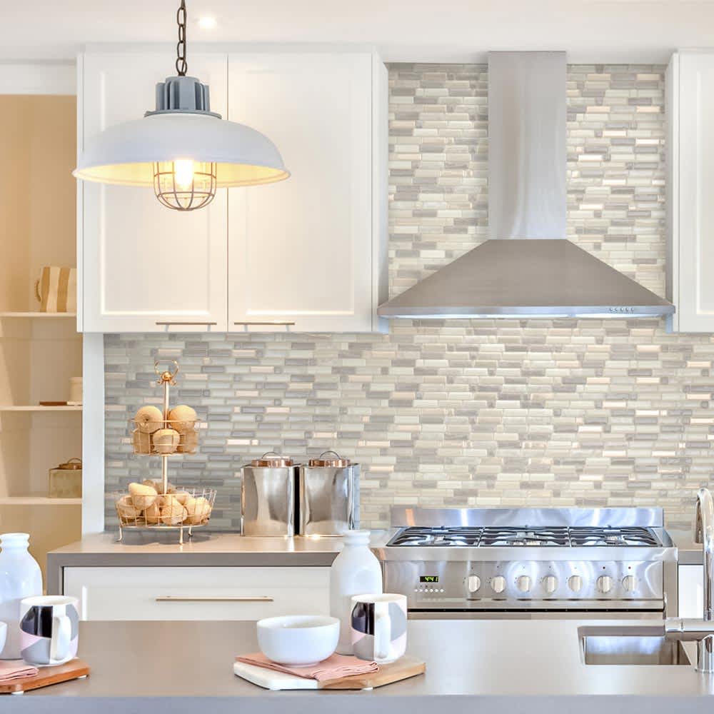 Mosaïque autoadhésive Crescendo Ciotta 9 3/4 po x 9 3/8 po Pqt/4