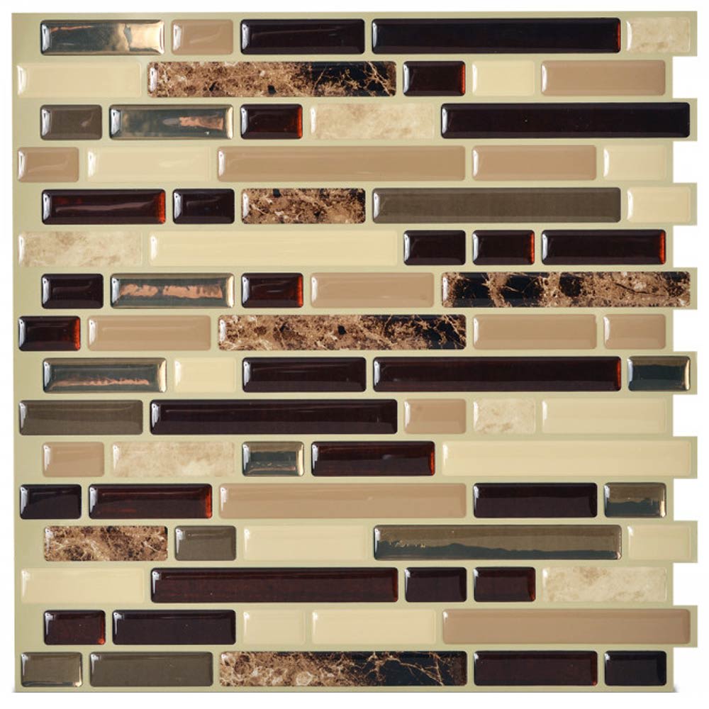 Mosaïque autoadhésive Bellagio Keystone 10 1/16 po x 10 po Pqt/4