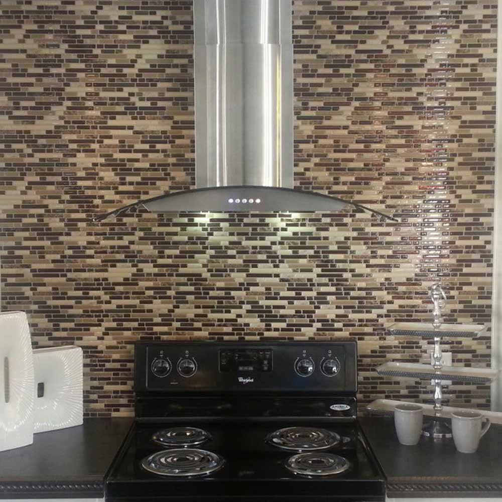 Mosaïque autoadhésive Bellagio Keystone 10 1/16 po x 10 po Pqt/4