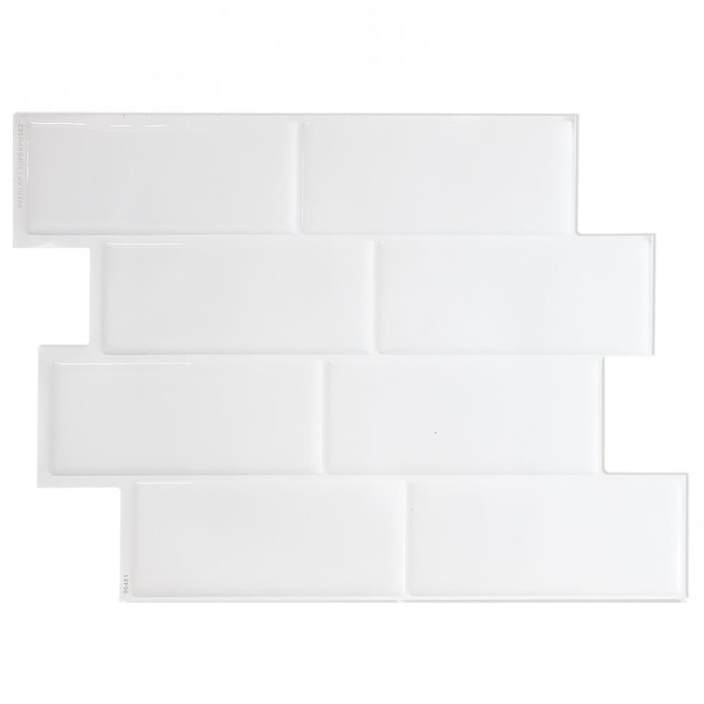 Mosaïque autoadhésive Metro Blanco 11 1/2 po x 8 3/8 po Pqt/4