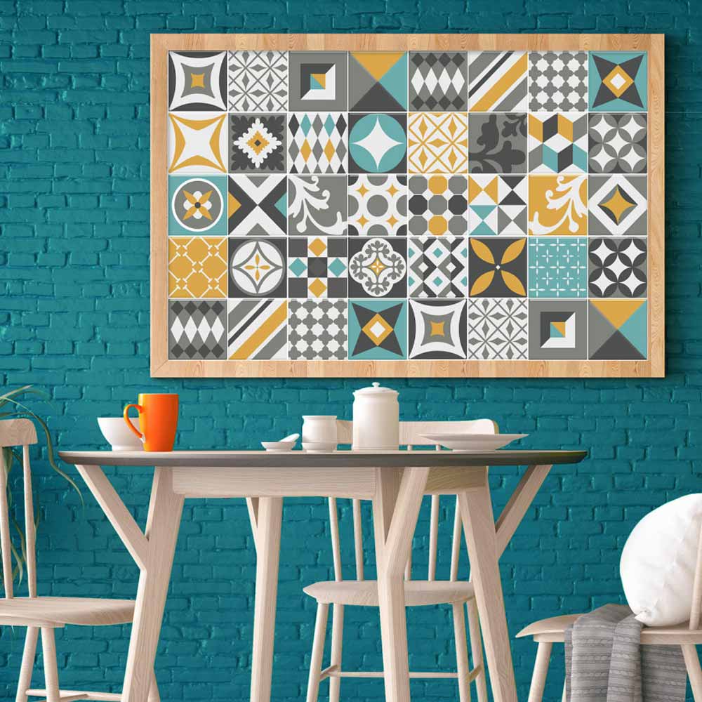Mosaïque autoadhésive Vintage Cadiz 9 po x 9 po Pqt/4