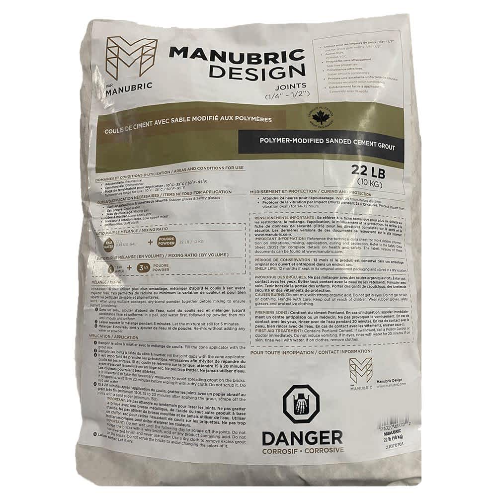 Coulis de ciment hybride gris foncé Nunavut 10&nbsp;kg