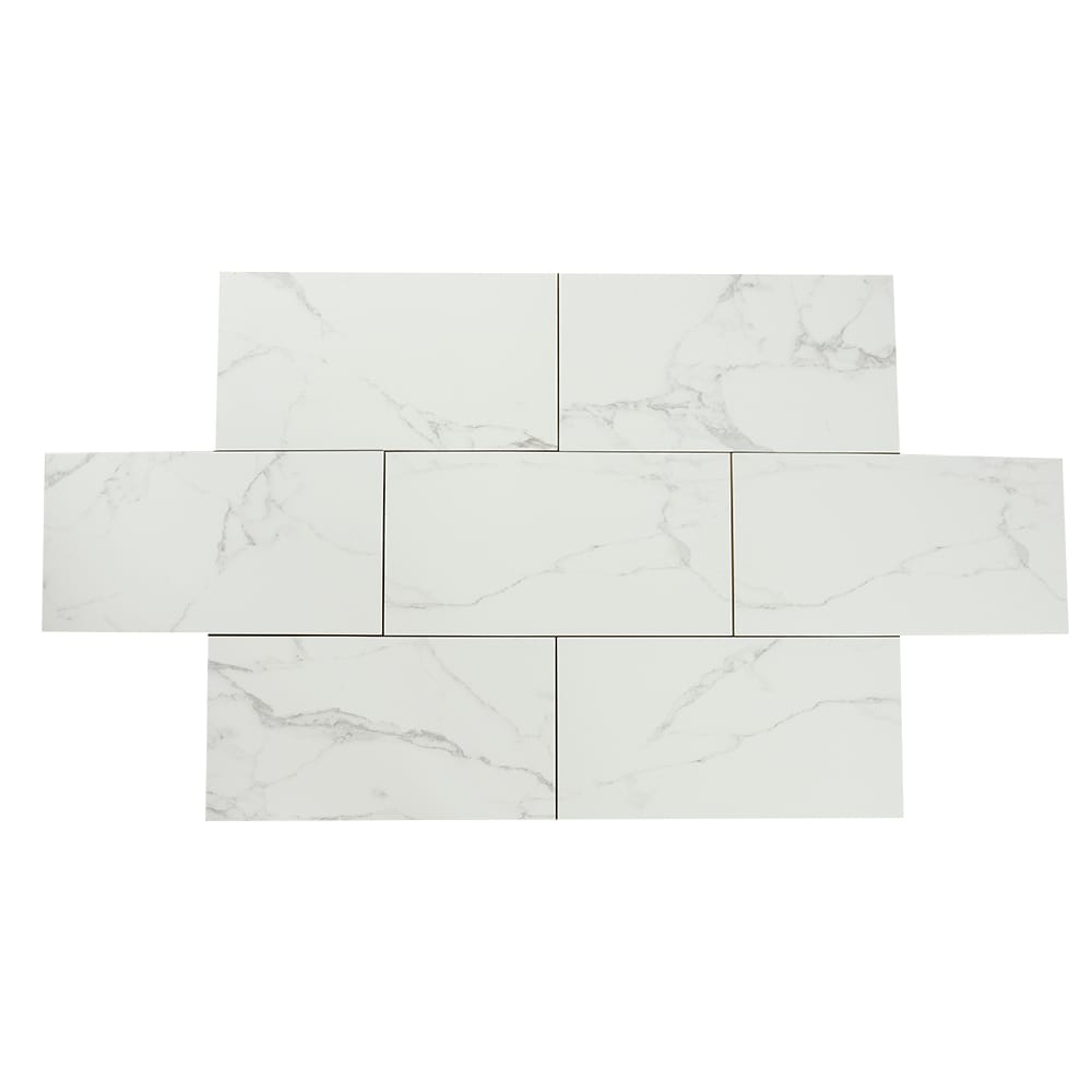 Carreaux de porcelaine Statuary blanc 12&nbsp;po&nbsp;x&nbsp;24&nbsp;po