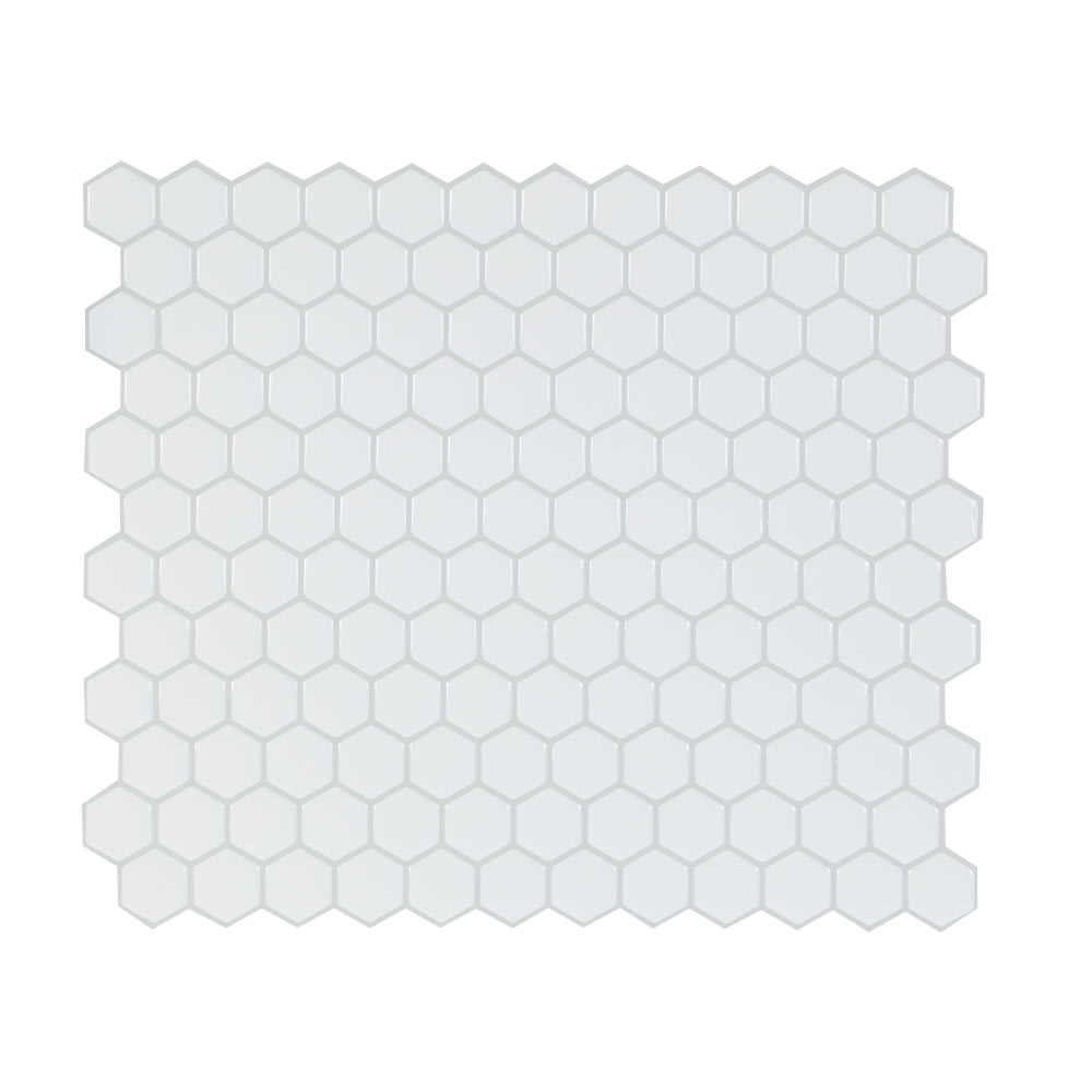 SMART TILES Hexago Peel&Stick Tiles 11&nbsp;1/4&nbsp;in.&nbsp;x&nbsp;9&nbsp;5/8&nbsp;in. Pkg/4