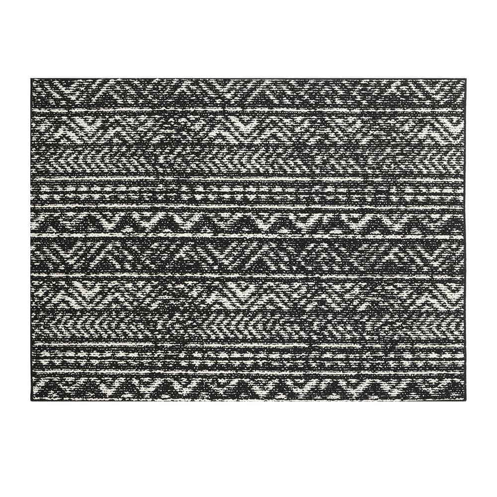 Tapis d'intérieur Ankara abstraits sombre 3 pi x 4 pi
