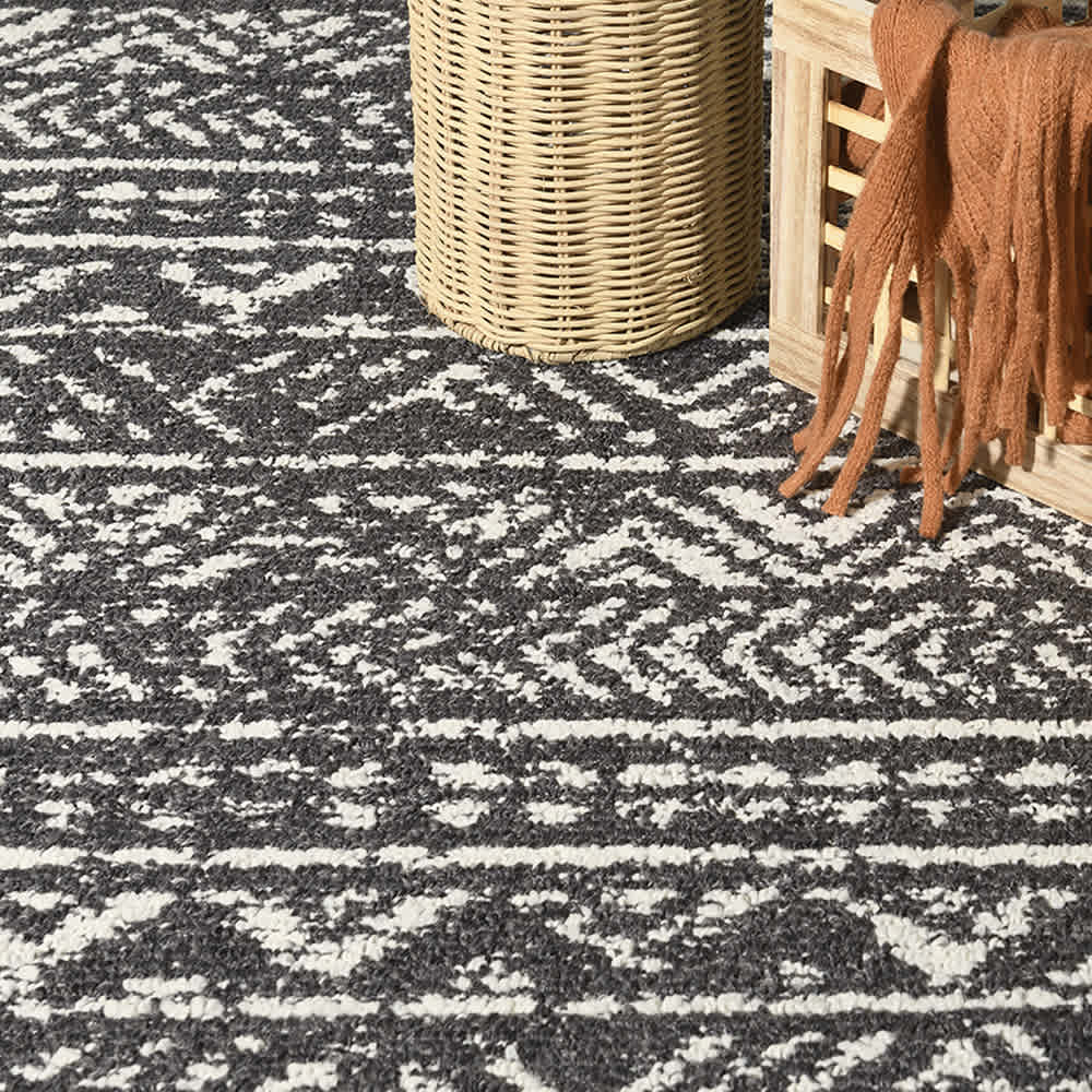 Tapis d'intérieur Ankara abstraits obscur 4 pi x 6 pi