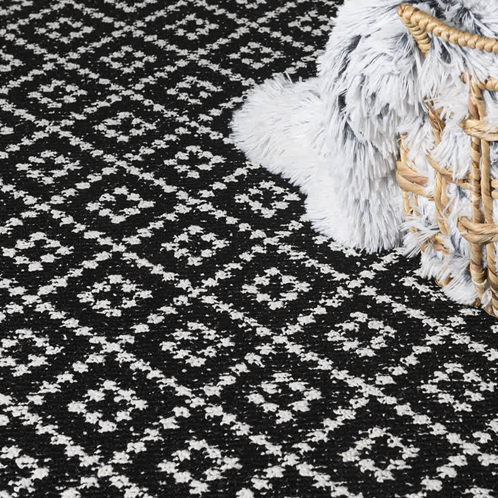 Tapis d'intérieur Harlow géo sombre 4 pi x 6 pi