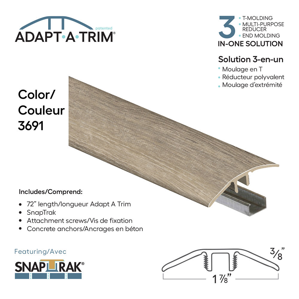 Moulure à plancher 3-en-1, 72&nbsp;po n°&nbsp;3691