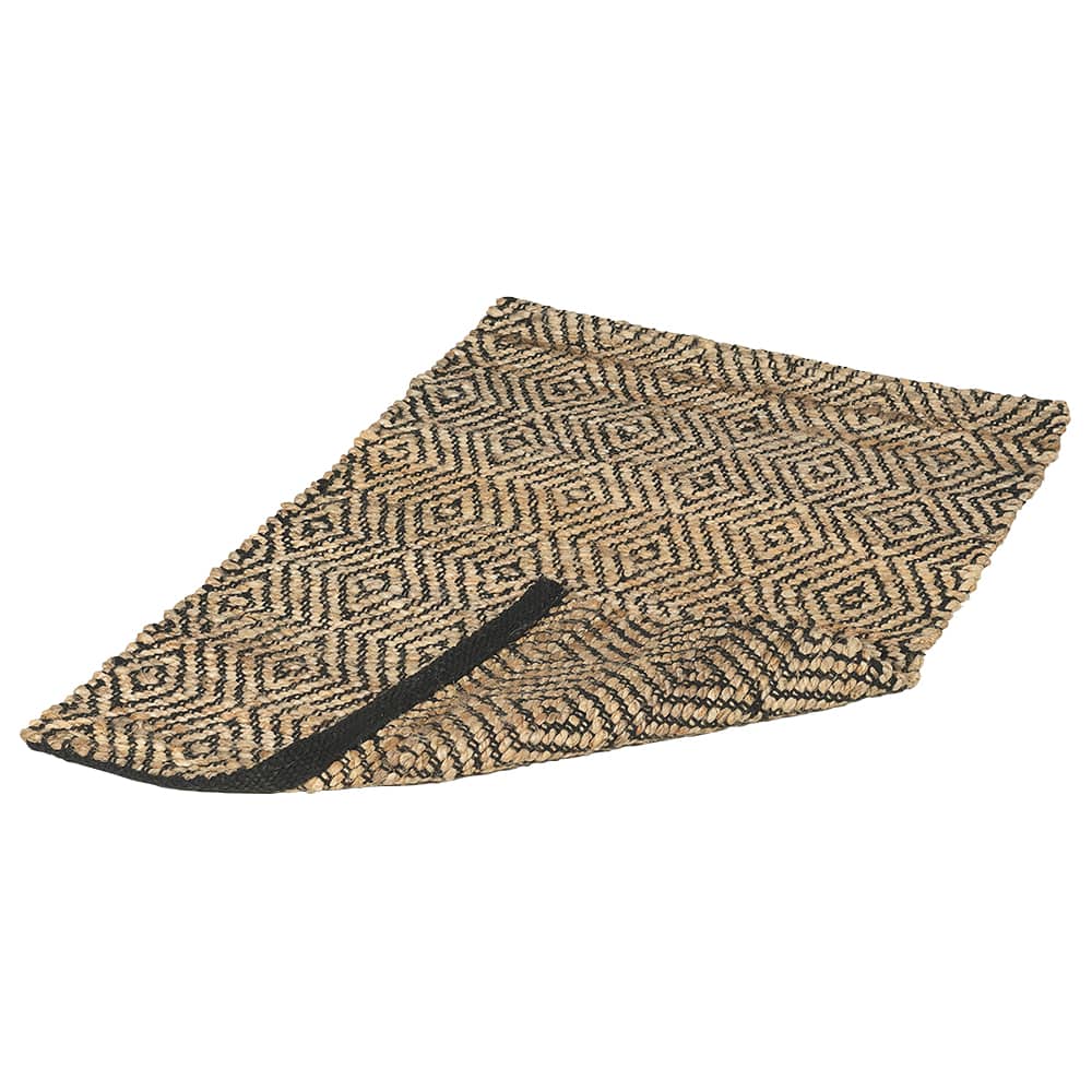 VERTUO Jute Diamond Interior Mat 2&nbsp;ft.&nbsp;x&nbsp;3&nbsp;ft. Black and Natural