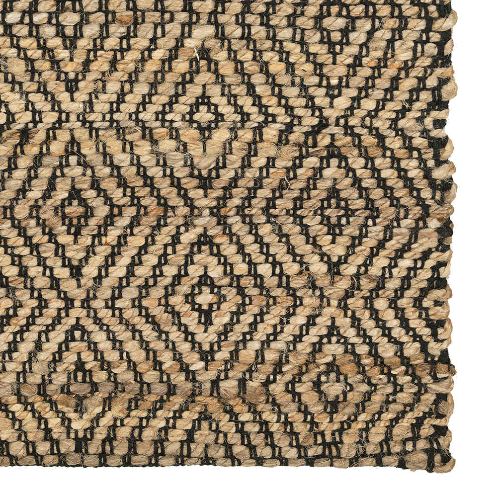 VERTUO Jute Diamond Interior Mat 2&nbsp;ft.&nbsp;x&nbsp;3&nbsp;ft. Black and Natural