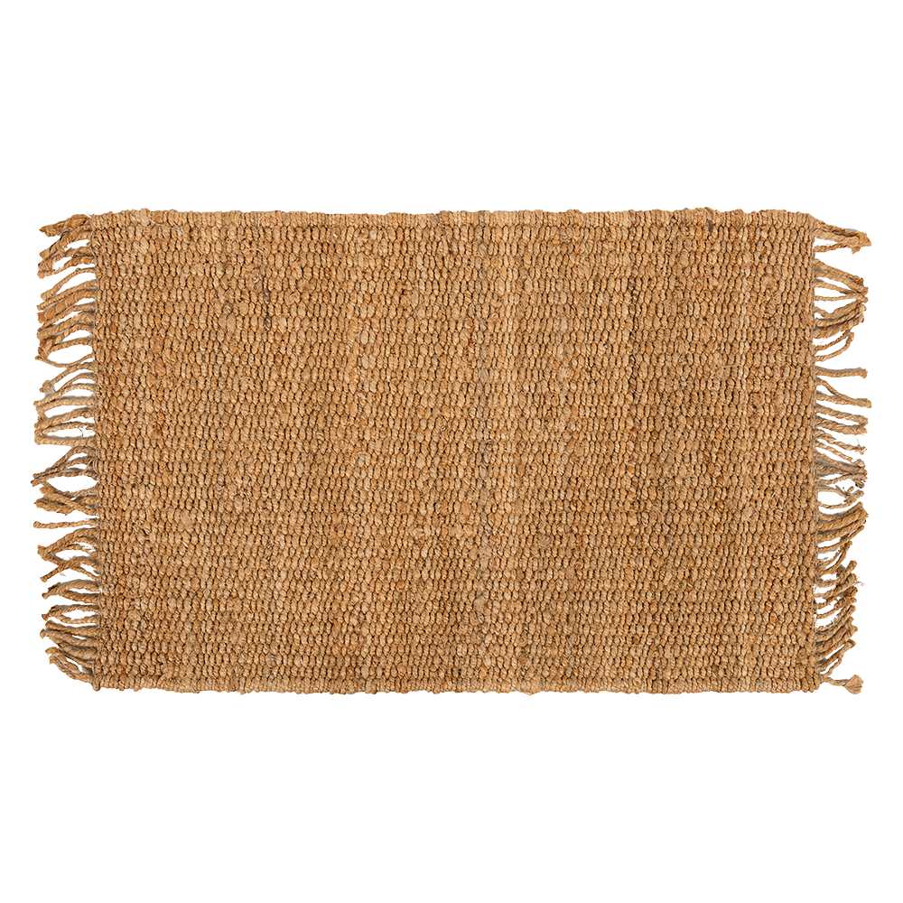 Tapis d'intérieur en jute à franges naturel 2 pi x 3 pi VERTUO