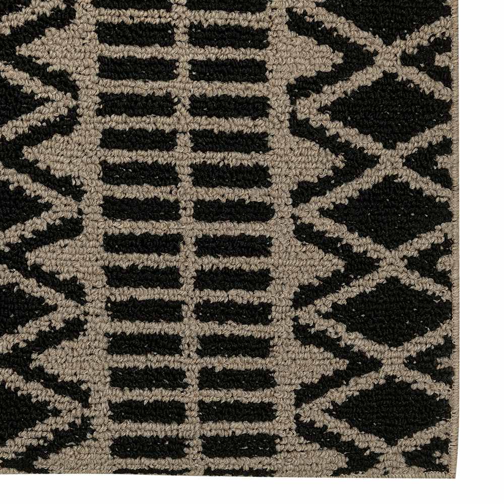 Tapis d'intérieur Aztec noir et beige 5&nbsp;pi&nbsp;x&nbsp;6&nbsp;pi