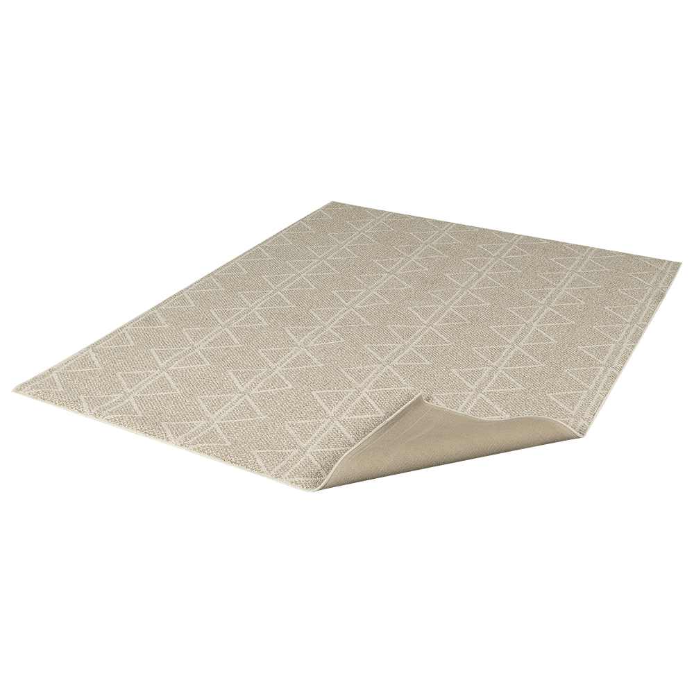 Tapis d'intérieur Vila triangles beige 5&nbsp;pi&nbsp;x&nbsp;6&nbsp;pi
