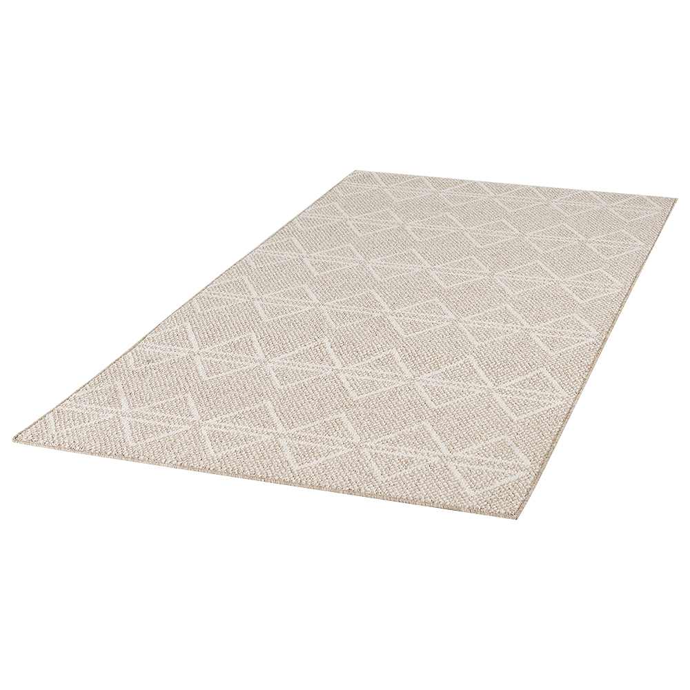 Tapis d'intérieur Vila triangles gris argile 3 pi x 6 pi