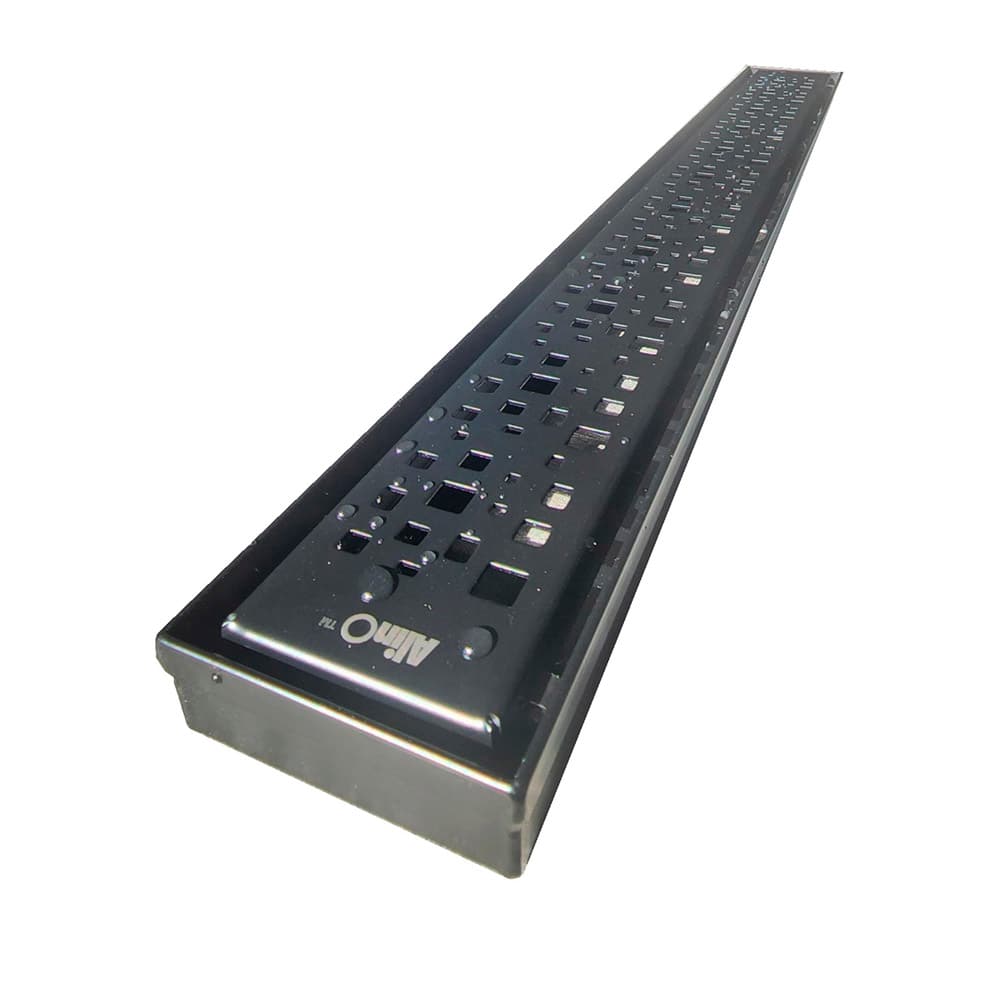 Drain linéaire 2-en-1 noir 24&nbsp;po