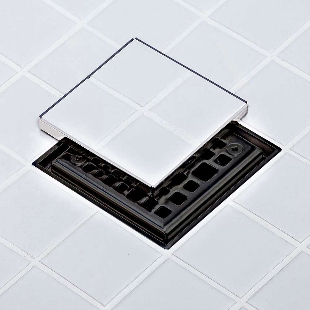 2-in-1 ABS Drain 4&nbsp;in.&nbsp;x&nbsp;4&nbsp;in. Black