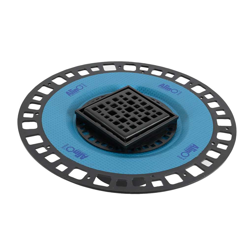 2-in-1 ABS Drain 4&nbsp;in.&nbsp;x&nbsp;4&nbsp;in. Black