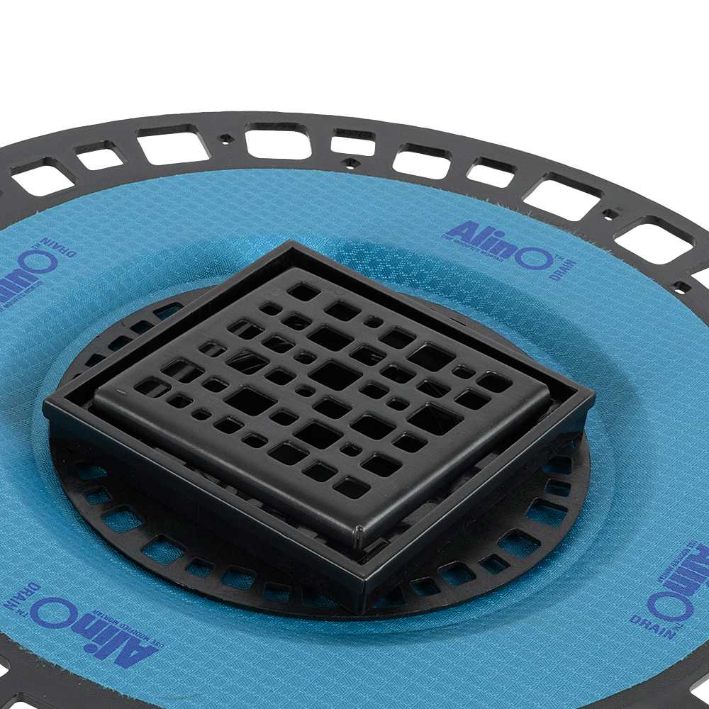 2-in-1 ABS Drain 4&nbsp;in.&nbsp;x&nbsp;4&nbsp;in. Black